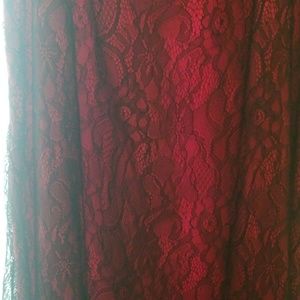 Red & Black lace dress